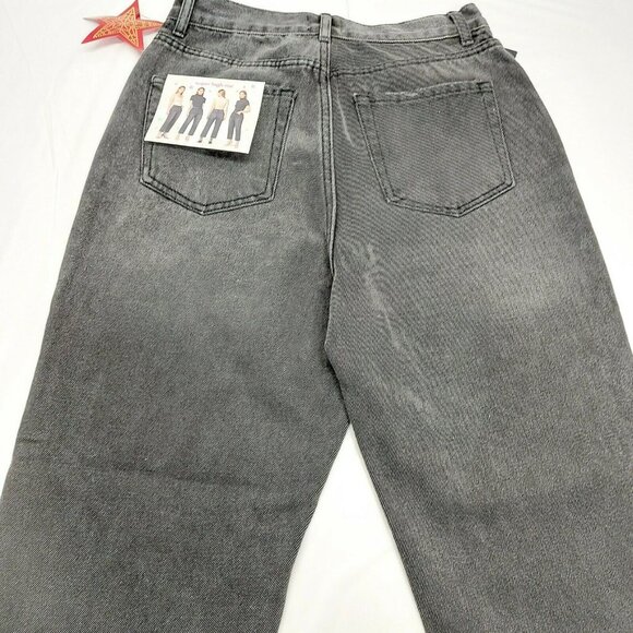 * Simple Society 15/32 2 pair jeans Super High Rise Straight Black Crop Jeans - Picture 11 of 16